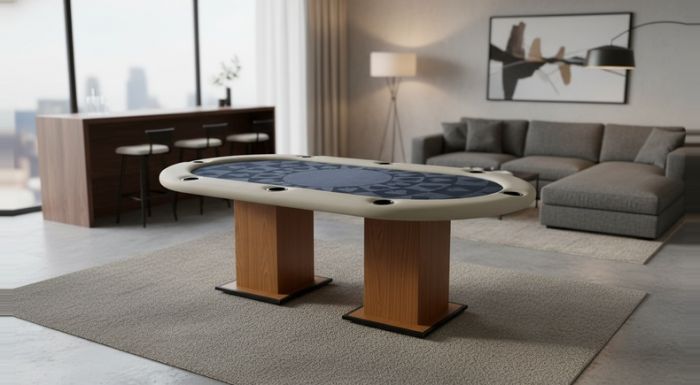 Mesa de Poker Profissional 8 Lugares com Tampão de Jantar e Tecido Personalizado - Pro33